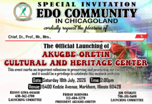 The Official Launching of the Akugbe-Oretin Cultural and Heritage Center